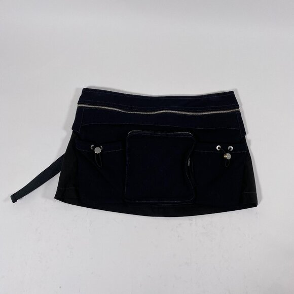 DION LEE Black Cotton 'Utility' Cargo Mini Skirt - Picture 2 of 9